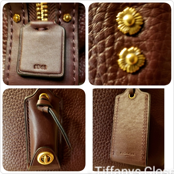 Coach 💋 1941 Rogue 30 31 Border Rivet Tea Rose - Picture 7 of 10